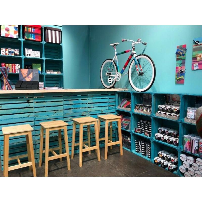 Wooden crates for shopfitting