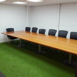 Rectangular Boardroom / Conference Table, 14 Person, Cherry Veneer W4800xD1450mm