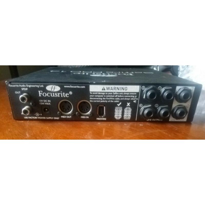 Focusrite Saffire Pro 14 Firewire Audio / MIDI Interface - For parts