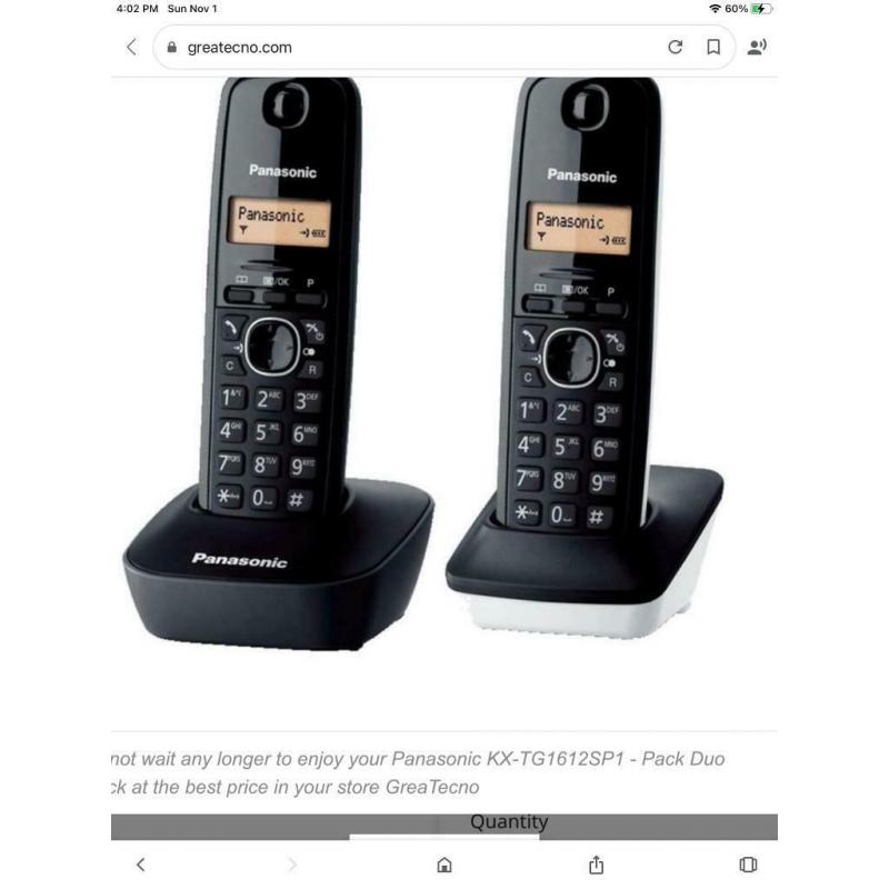 New set two phones in box Panasonic