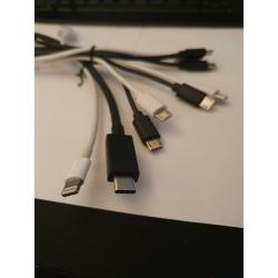 Bunch of USB power cables - iPhone, Samsung, iPad