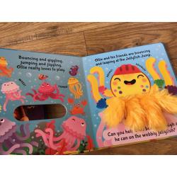 3 x hand puppet children?s books: Ollie Octopus, Cheeky Monkey, Calm Down Boris : V.G.C