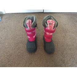 Snow boots pink and grey size 1 (33)