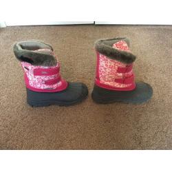 Snow boots pink and grey size 1 (33)
