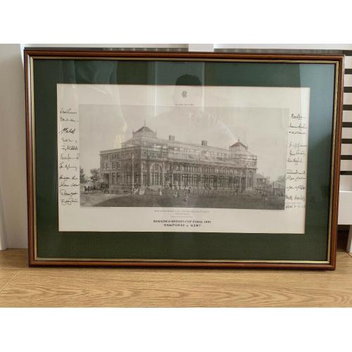Autographed 1992 Benson & Hedges Cup Final Hampshire v Kent Lord's Pavilion Picture