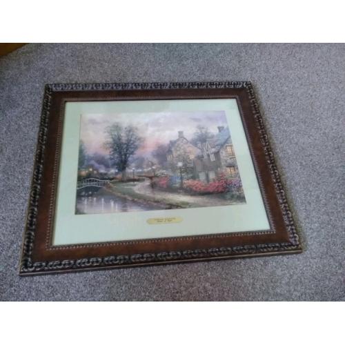 Beautiful Thomas Kinkade framed limited edition print art painting