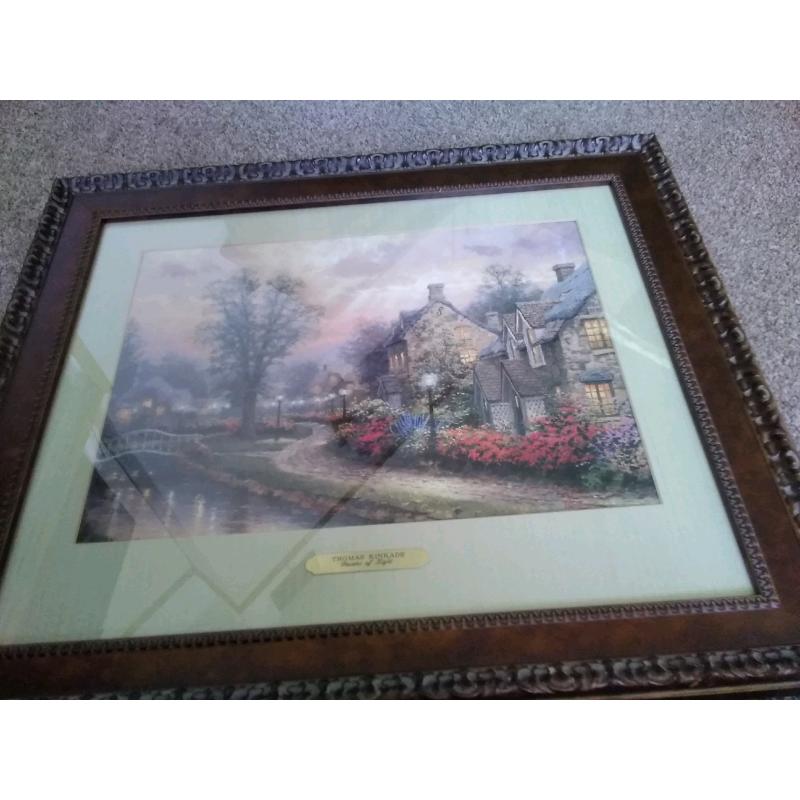 Beautiful Thomas Kinkade framed limited edition print art painting