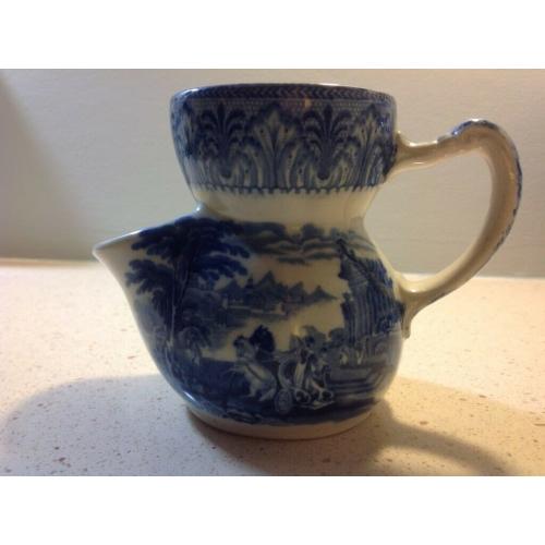 NEW LOW PRICE - BLUE AND WHITE CAULDON CHARIOT DESIGN SHAVING MUG