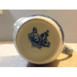 NEW LOW PRICE - BLUE AND WHITE CAULDON CHARIOT DESIGN SHAVING MUG
