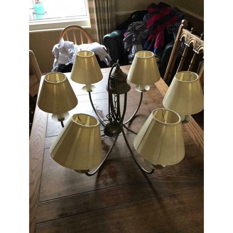 Antique Brass Light Fittings (X2)