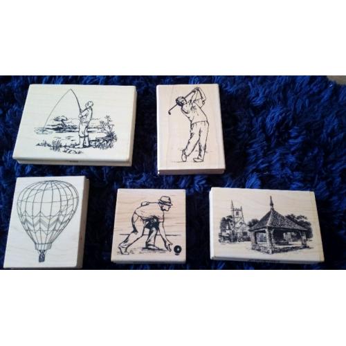 Wooden stamp sets unused