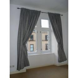 Pair of grey curtains 274cm drop - ?40