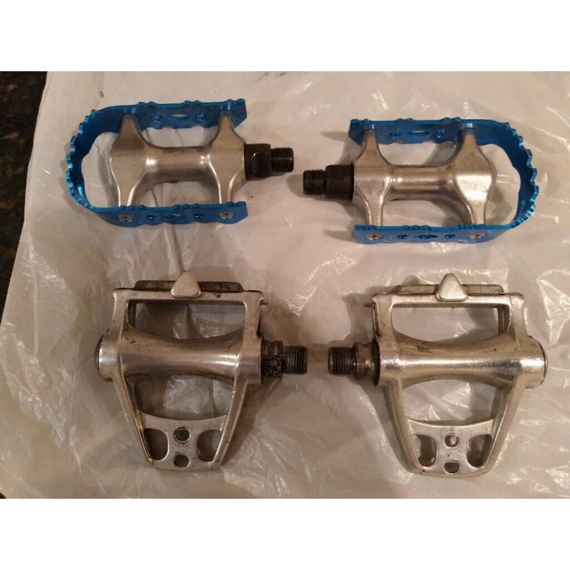 Assorted Bike Spares: Brake Levers, Pedals, Handlebar Stem, Riser, etc