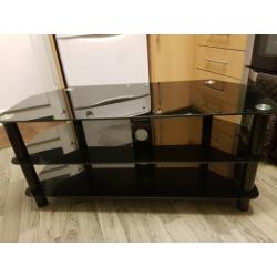 Glass tv stand