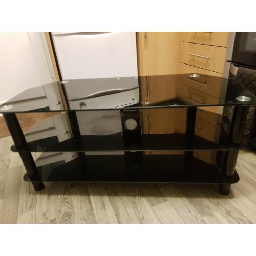 Glass tv stand