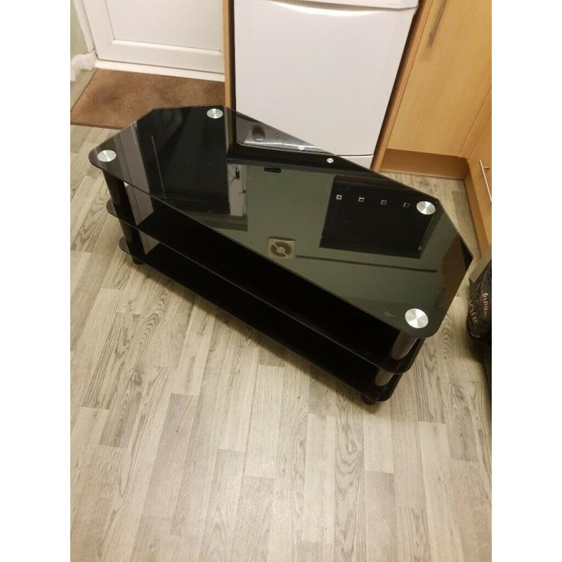 Glass tv stand