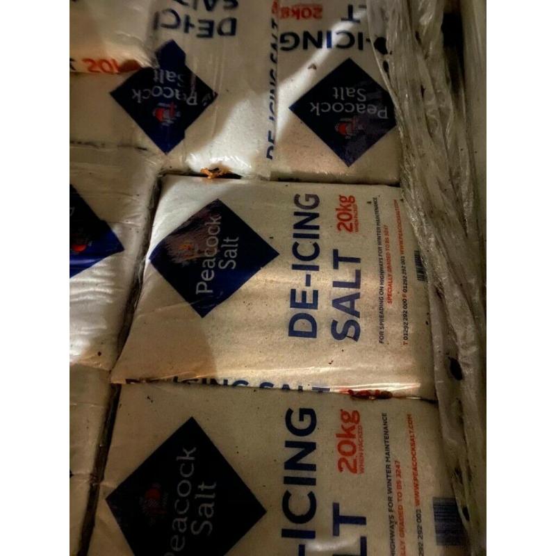 20kg bags of de-icing rock salt