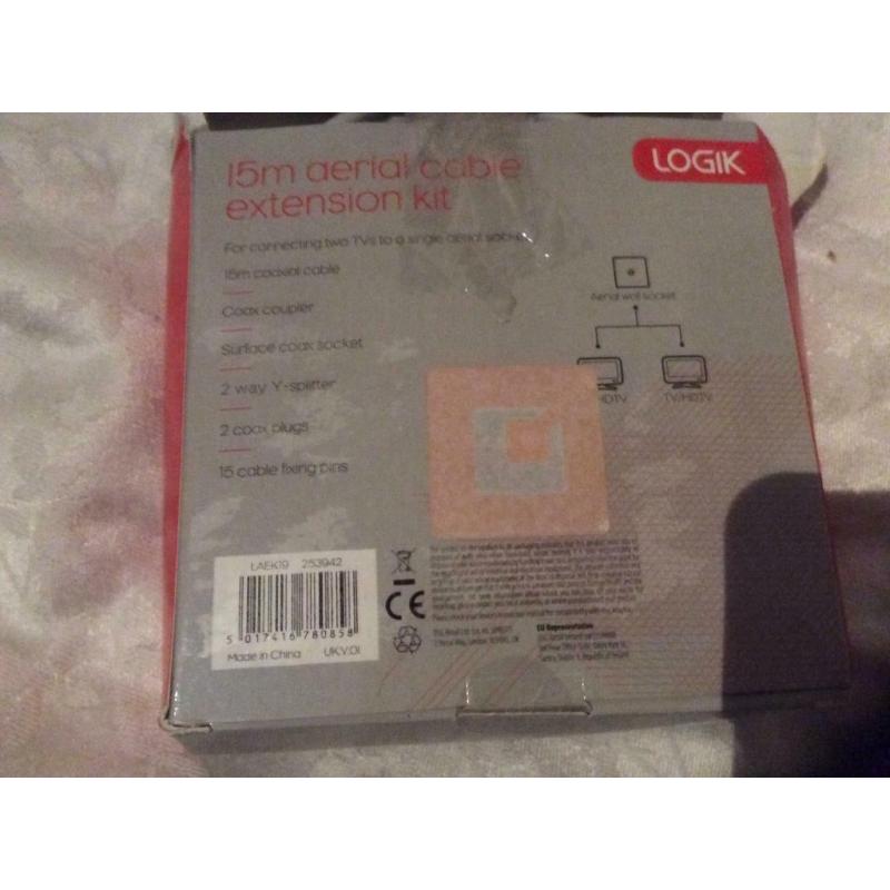 Logik 15M Aerial Cable Extension Kit
