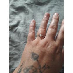 Platinum diamond engagement ring