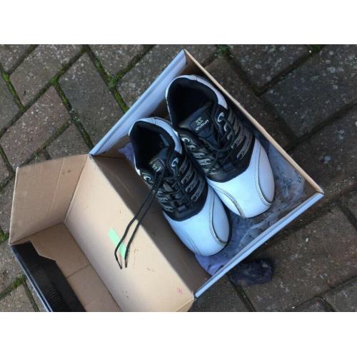 Junior golf shoes x 2 pairs-size 2 and 4