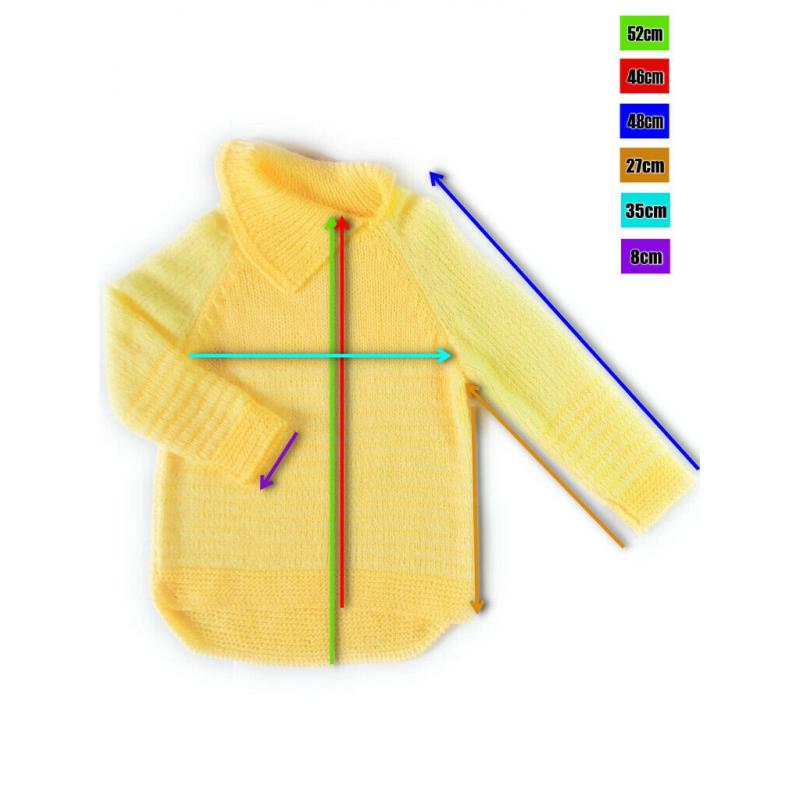 Asymmetrical collar sweater for girls (3 - 5 years)
