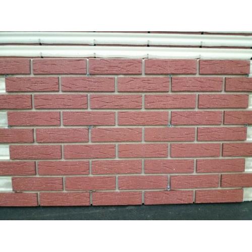 10 BRICK-TILE-PANELS Red deep pitted, ref. RF435 each panels dim.138.5x69.9 cm