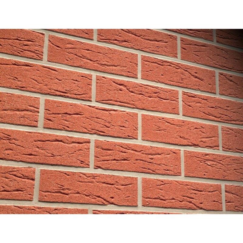 10 BRICK-TILE-PANELS Red deep pitted, ref. RF435 each panels dim.138.5x69.9 cm
