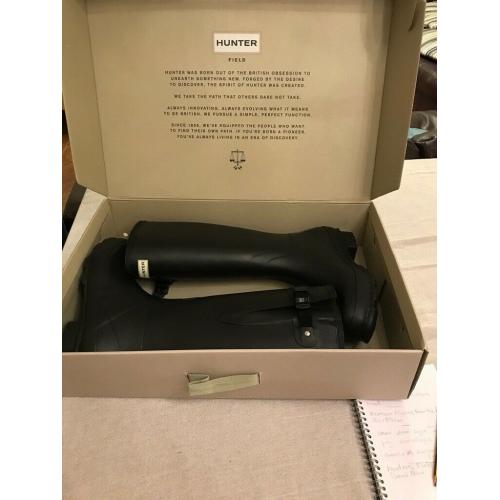 Hunter field black Matt finish wellies, new in box.