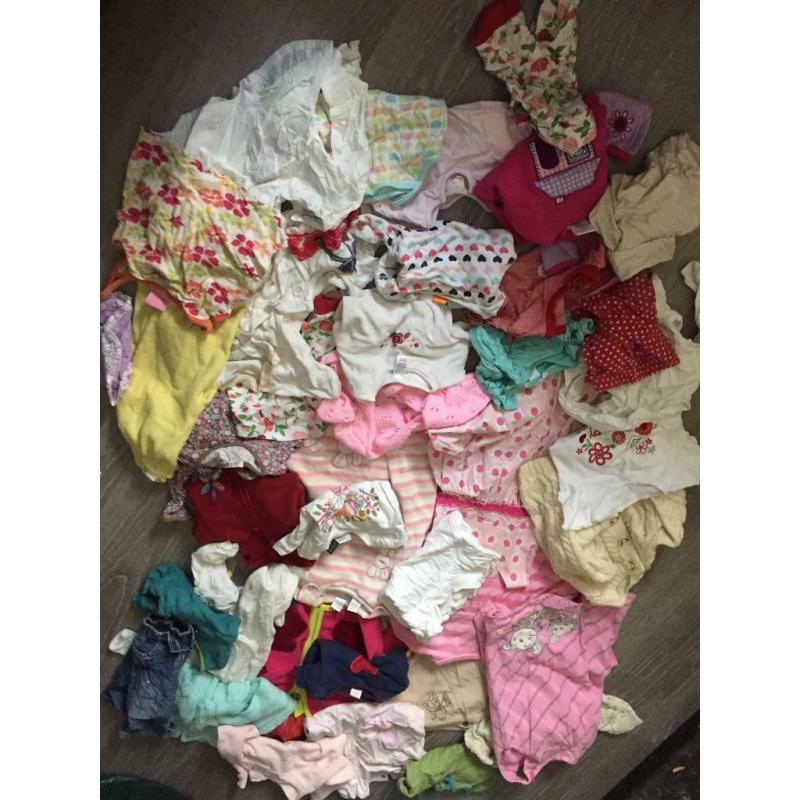 Large bundle of girls 6 to 9 months clothes