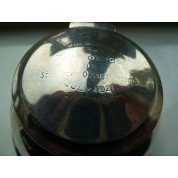 SOLID SILVER CAPSTAN INKWELL