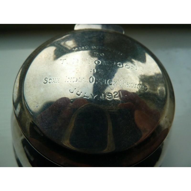 SOLID SILVER CAPSTAN INKWELL
