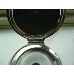 SOLID SILVER CAPSTAN INKWELL