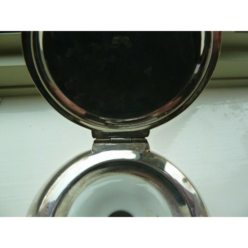 SOLID SILVER CAPSTAN INKWELL